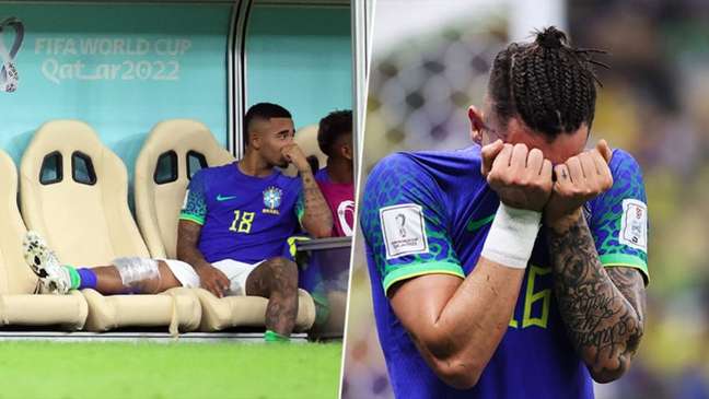Gabriel Jesus and Alex Telles are out of the Cup (Photo: EFE/EPA/Abedin Taherkenareh; EFE/EPA/Ali Haider)