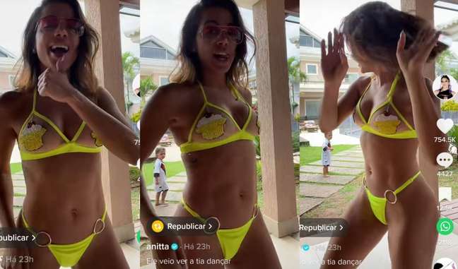 This Anitta bikini with fluo and transparencies will raise the temperature of summer beachwear.  Details!