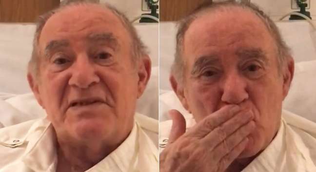 Renato Aragão grava vídeo no hospital após ser internado: "Estou bem"