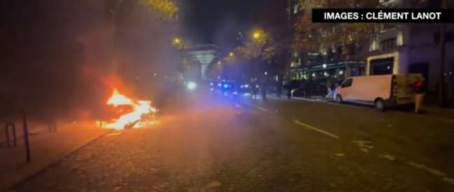 The streets of Paris experienced moments of chaos this Saturday (Photo: Replay / Twitter) The streets of Paris experienced moments of chaos this Saturday (Photo: Replay / Twitter)
