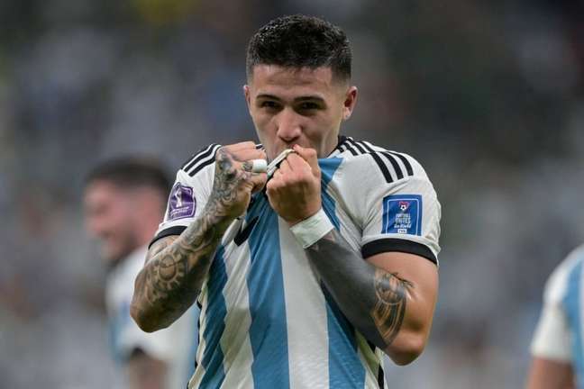 Enzo Fernández anota gol en el triunfo de Argentina sobre México (Foto: Juan Mapromata/AFP)