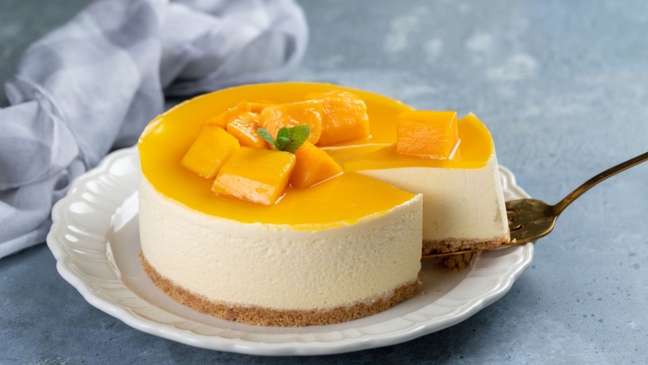 Mango cheesecake – Photo: Guia da Cozinha