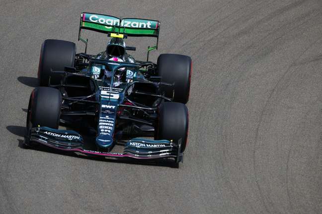 Sebastian Vettel with Aston Martin 