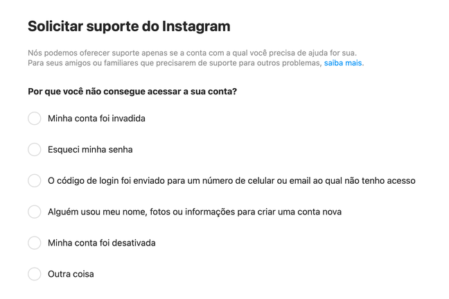 Screenshot of the new Instagram account recovery tool Screenshot of the new Instagram account recovery tool
