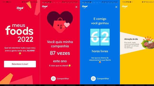 The iFood feature provides information about your orders in 2022 (Image: Screenshot/Alveni Lisboa/Canaltech)