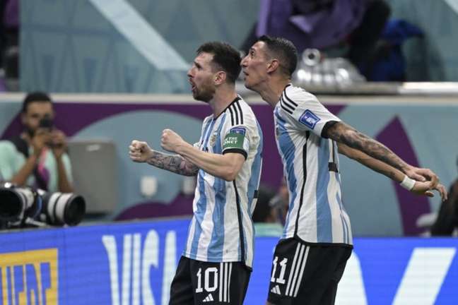 Di María y Messi juegan juntos en la selección argentina desde 2008 (Juan Mapromata/AFP)