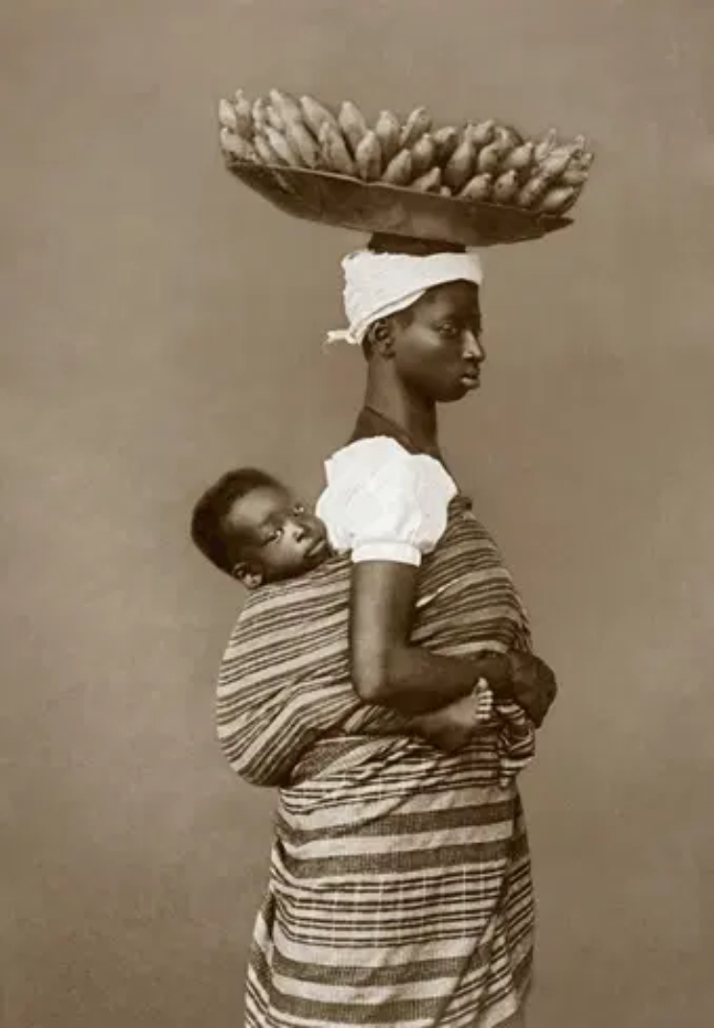 Mãe e filho em Salvador em foto de 1884