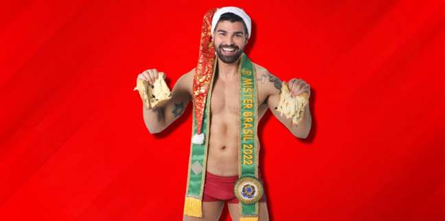 Civilian police officer elected Mister Brasil 2022 sexually poses as Santa Claus