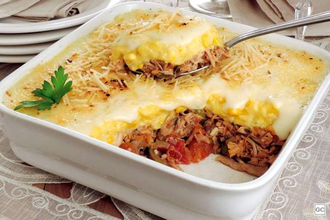 Fricassee of legs with corn cream – Photo: Guia da Cozinha Fricassee of legs with corn cream – Photo: Guia da Cozinha