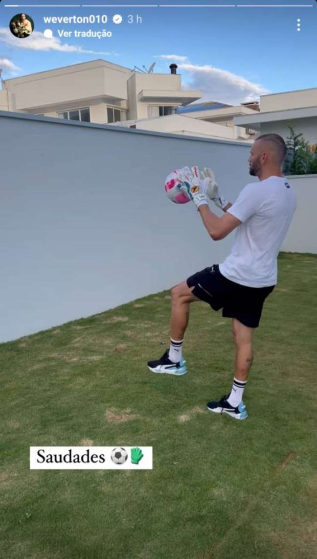 Weverton realiza treino solitário antes de reapresentação presencial do Palmeiras: 