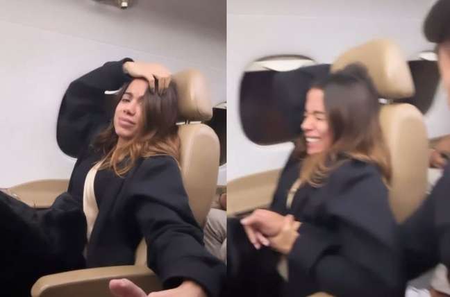 Anitta experiences a moment of tension after facing turbulence in flight: ‘There is no point in screaming’