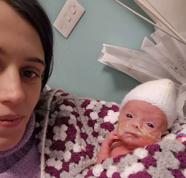 With 8 days to live, the premature baby underwent her first surgery after being diagnosed with necrotizing enterocolitis.