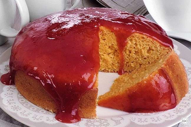 Corn cake with guava paste – Photo: Guia da Cozinha Corn cake with guava paste – Photo: Guia da Cozinha