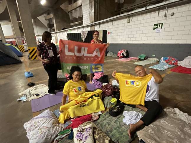 Lula's supporters arrived from Teresina (PI) for the inauguration