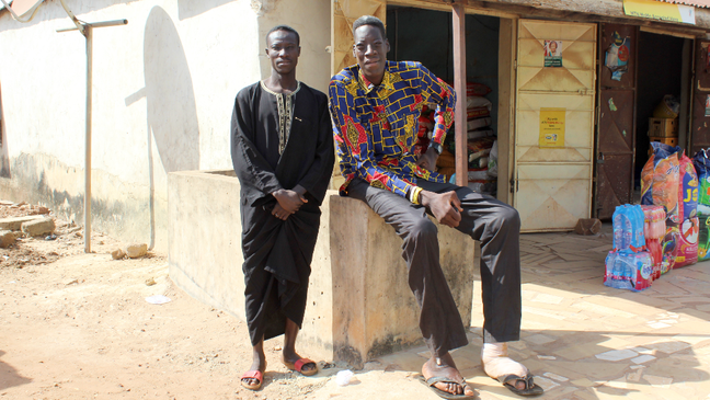 Awuche now lives with his older brother (left) in Gambaga Awuche now lives with his older brother (left) in Gambaga