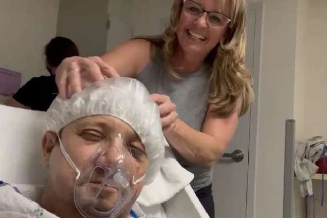 Jeremy Renner posts first video from hospital after crash: ‘Spa day’