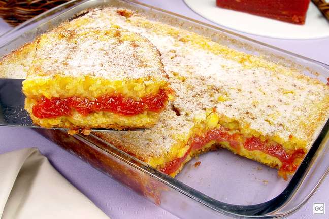 Pamonha stuffed with guava paste – Photo: Guia da Cozinha Pamonha stuffed with guava paste – Photo: Guia da Cozinha