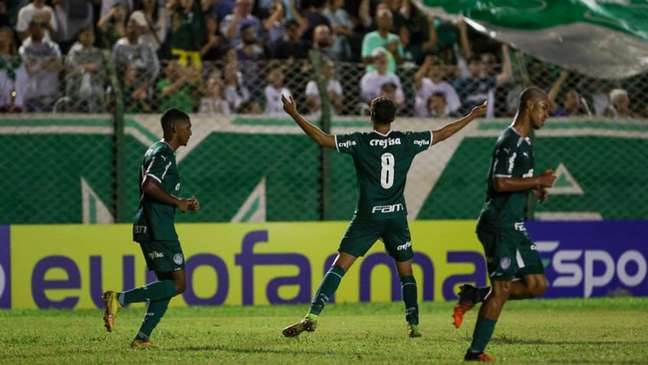 Palmeiras durante partida válida pela Copa São Paulo de Futebol Júnior (Foto: Fabio Menotti/Palmeiras)