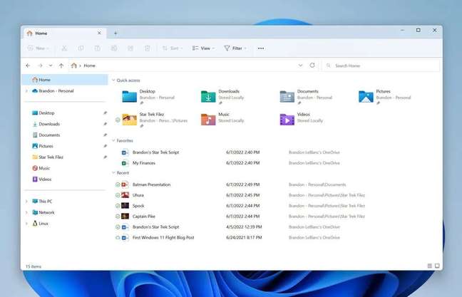 The reworked File Explorer interface would benefit from changes already implemented, such as tabbed browsing and toolbar buttons (Image: Playback / Microsoft) The reworked File Explorer interface would benefit from changes already implemented, such as tabbed browsing and toolbar buttons (Image: Playback / Microsoft)