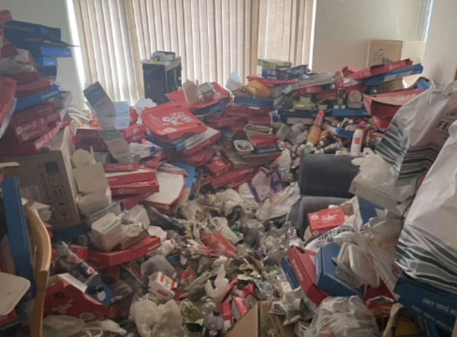 A cleaner finds 1,500 pizza boxes in an apartment after neighbors complained