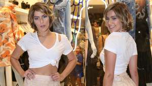 Santoni ousa com hot pants e transparência em evento