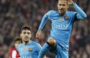 Sem Messi e Suárez, Neymar marca e deixa Barça perto de vaga