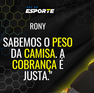 Roni admite cobrança justa da torcida