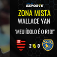 Emocionado atacante do flamengo Wallace Yan diz que sua inspiração é R10 e faz homenagem ao tio