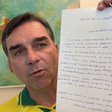 Carta de Bolsonaro não cita Michelle; Flávio manda recados em live