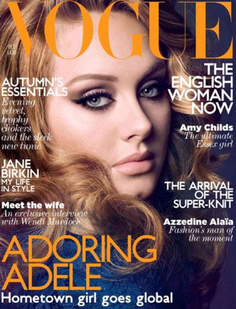 Adele na capa da revista 'Vogue' inglesa de outubro de 2011