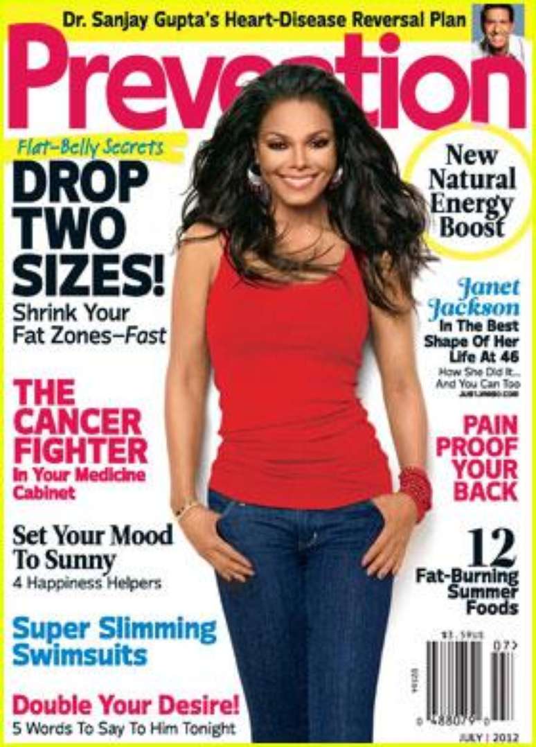 Janet Jackson posou para a capa de julho da revista Prevention