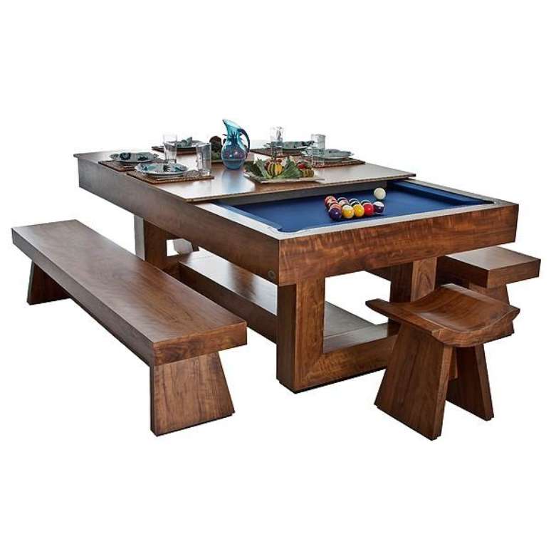 A Elite Game Room fabrica mesas multifuncionais para quem quer jogar sinuca em casa, mas não tem espaço. Os modelos servem, ao mesmo tempo, para alimentação e para diversão. Informações: (11)3294-0837
