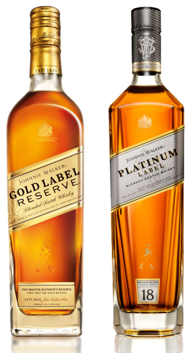 Os preços de Johnnie Walker Gold Label Reserve e Johnnie Walker Platinum Label ainda estão sob consulta