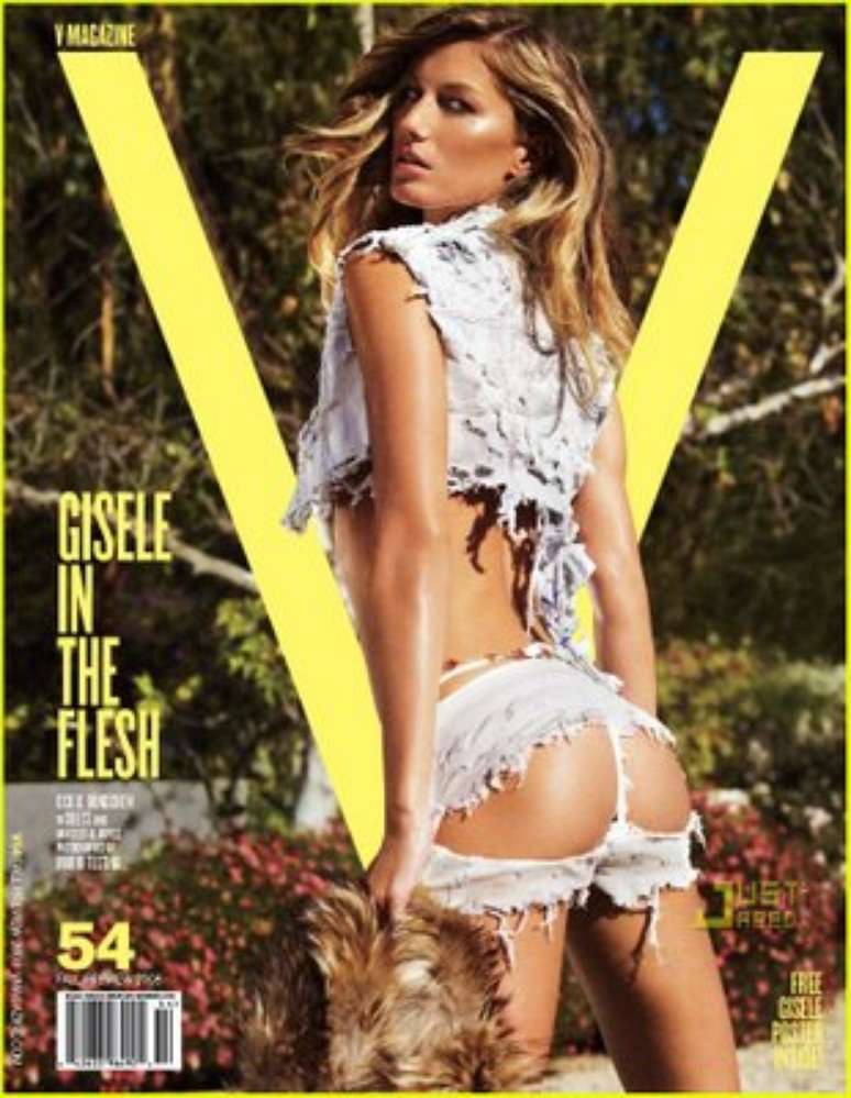 Gisele Bündchen fotografou com o bumbum de fora na V Magazine. Ela foi fotografada pelo peruano Mario Testino