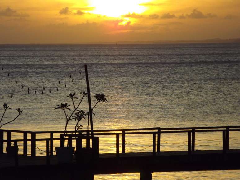 Fim de tarde no cais do Museu de Arte Moderna da Bahia, em Salvador