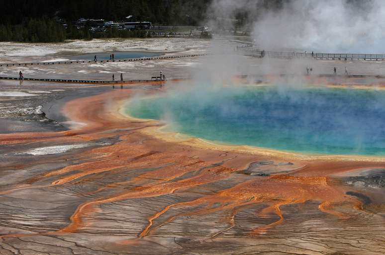 O Parque Nacional de Yellowstone abriga algumas das principais belezas naturais dos Estados Unidos