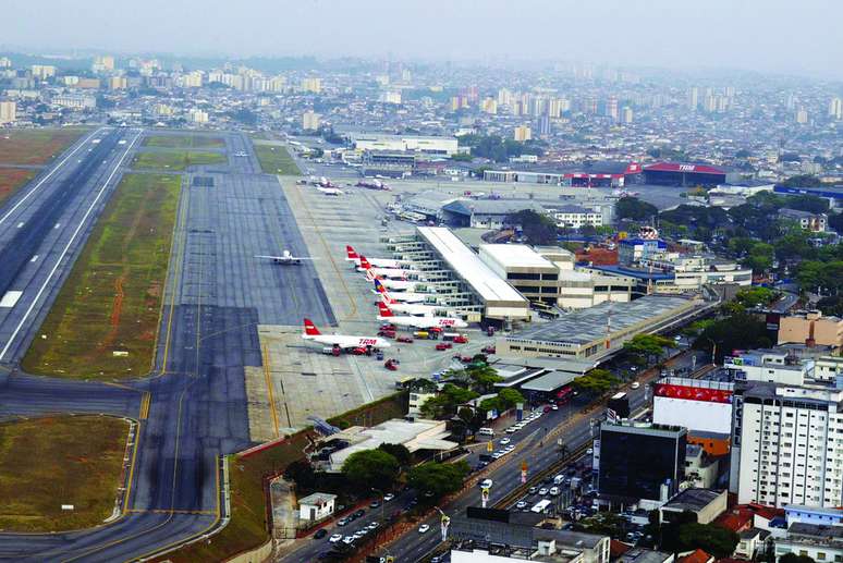 Vista aérea do Aeroporto de Congonhas