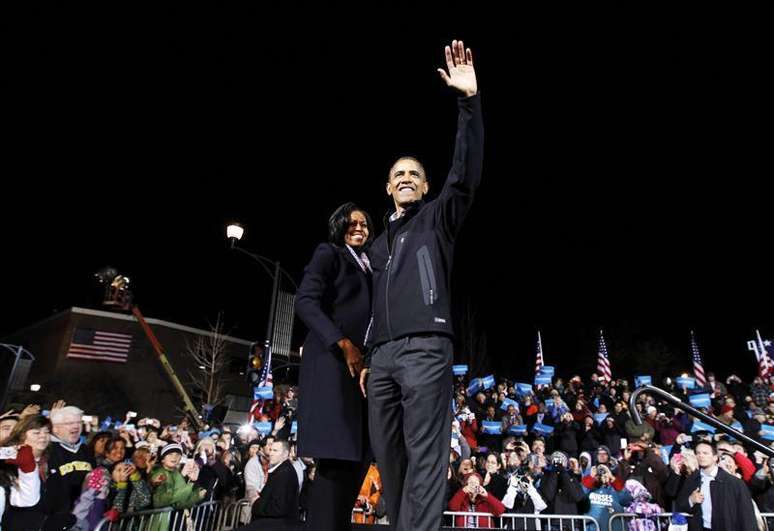 Presidente dos Estados Unidos Barack Obama encerrou sua campanha à reeleição em Des Moines, Iowa. 05/11/2012.