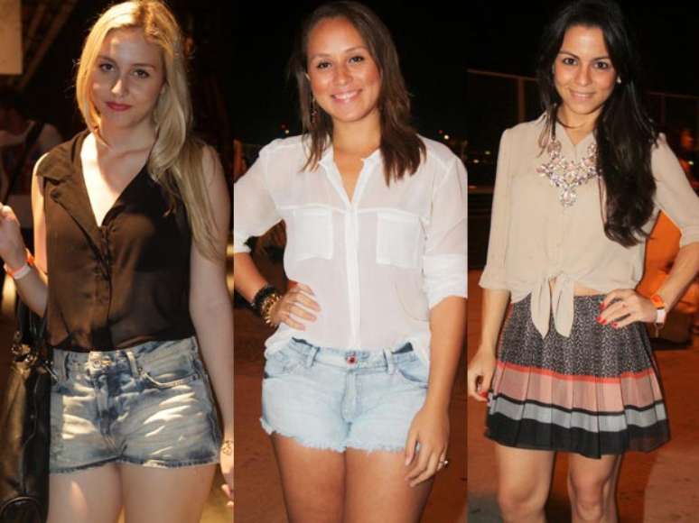 As fashionistas escolheram camis&otilde;es de seda, blusas transparentes e at&eacute; guarda-chuva para curtir o &uacute;ltimo dia do Fashion Rio