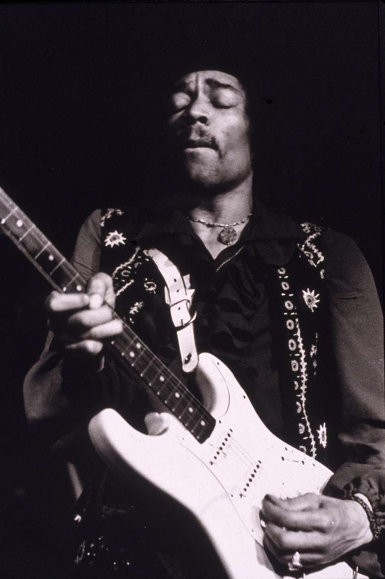 Jimi Hendrix durante show de 1968