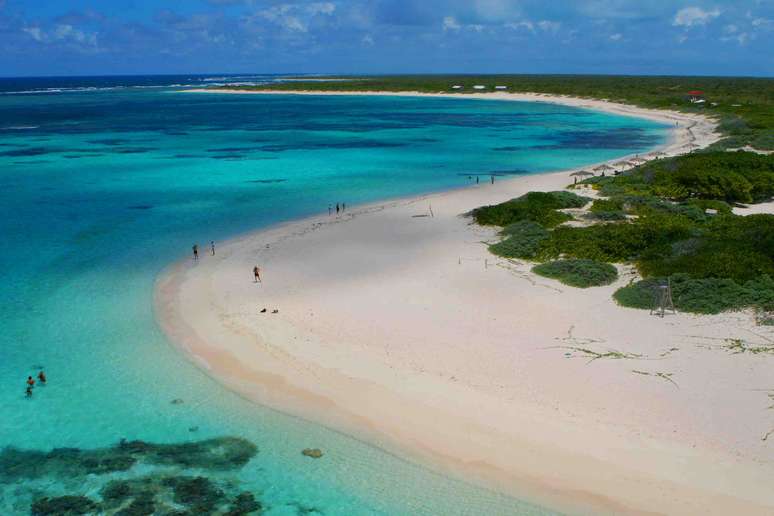 Protegida por um recife em forma de ferradura, a ilha de Anegada é um excelente destino de mergulho