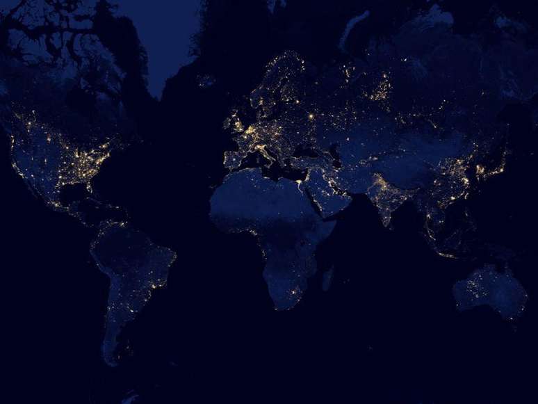 Google Earth usa imagens da Nasa para mostrar Terra à noite