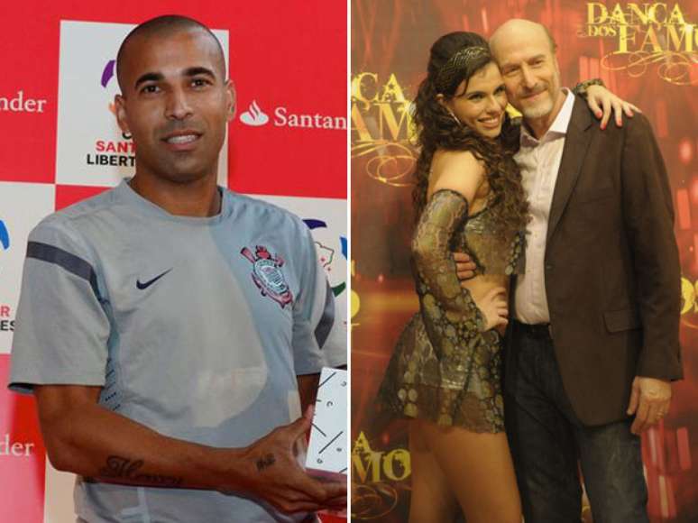 Emerson Sheik negou o relacionamento ap&oacute;s o apresentador Faust&atilde;o citar o suposto romance em seu programa. Na foto, Roberta Apratti aparece com Odilon Wagner no quadro 'Dan&ccedil;a dos Famosos'