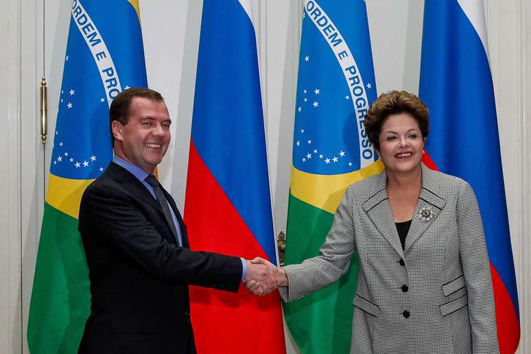 Em Moscou,&nbsp;Dilma encontrou-se com o primeiro-ministro russo, Dmitry Medvedev, em uma reunião na Casa de Recepções do Governo