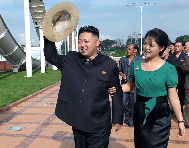 Kim Jong-un, durante passeio em parque de diversões de Pyongyang (foto de arquivo)