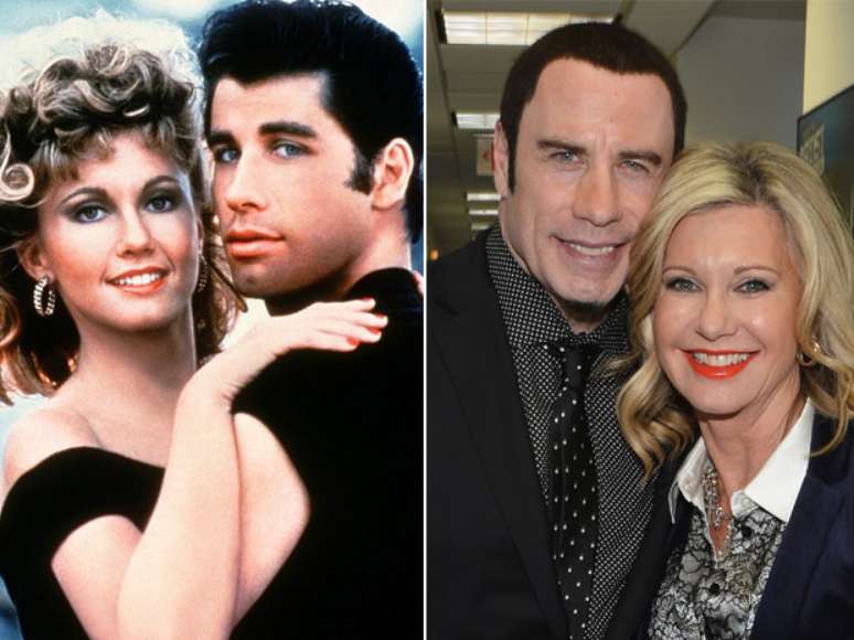 John Travolta e Olivia Newton-John, estrelas do sucesso Grease - Nos Tempos da Brilhantina, de 1978