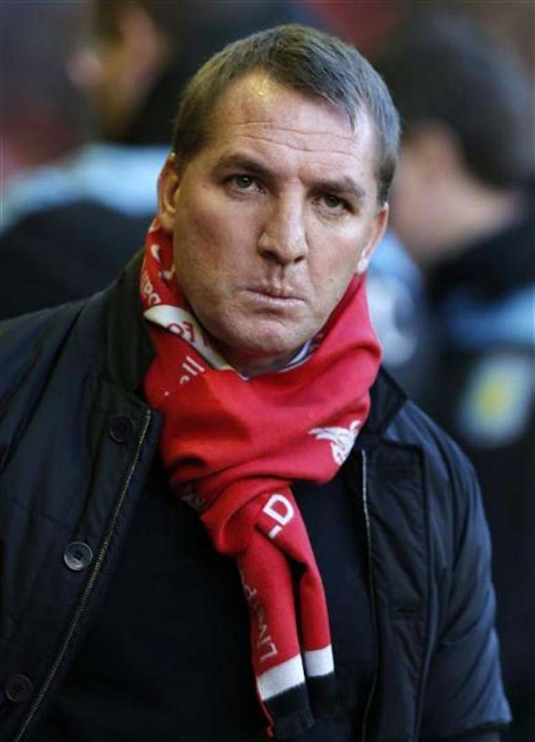 O técnico do Liverpool, Brendan Rodgers, durante partida da Liga Inglesa contra o Aston Villa, em Anfield em Liverpool. O Liverpool vai reforçar sua linha de ataque na janela de transferências de janeiro, mas qualquer contratação significativa terá que esperar até o final da temporada, disse o técnico Brendan Rodgers nesta terça-feira. 15/12/2012