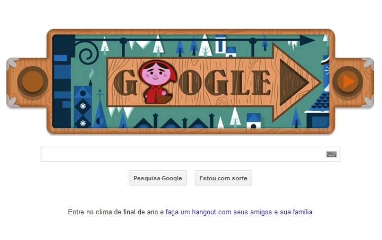 Contos dos irmãos Grimm ganharam homenagem especial do Google em um doodle pelos 200 anos de publicação. Chapeuzinho Vermelho é a história relatada no logo do buscador