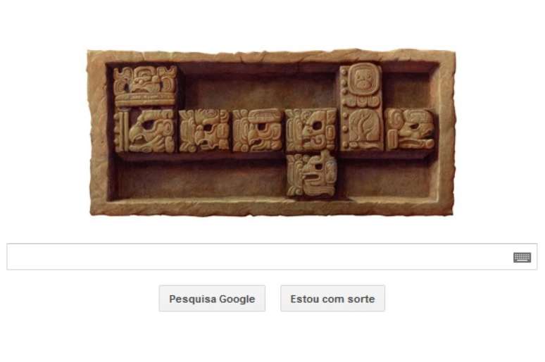 Fim do calendário maia, ou "maya", para o Google é homenageado em doodle nesta sexta-feira, 21 de dezembro, dia do "fim do mundo"