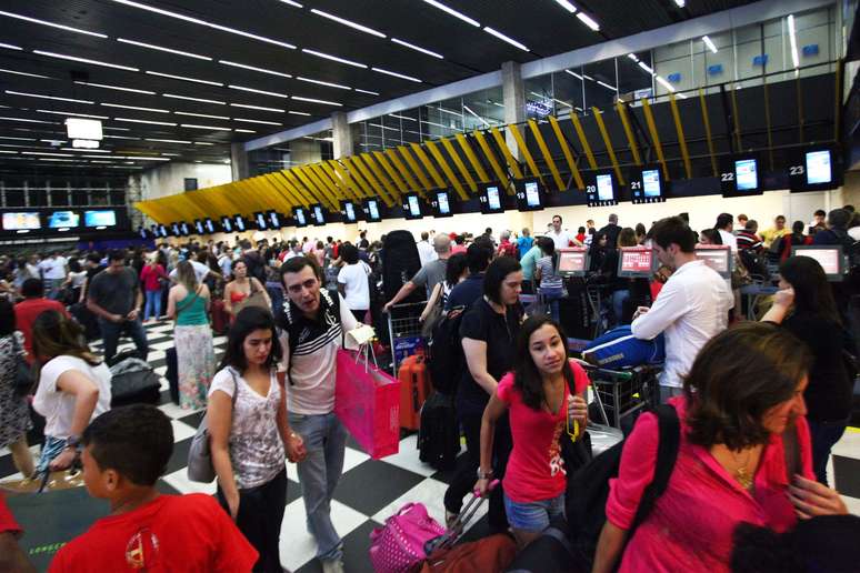 Em São Paulo, 20 (27,4%) voos estavam atrasados no aeroporto de Congonhas